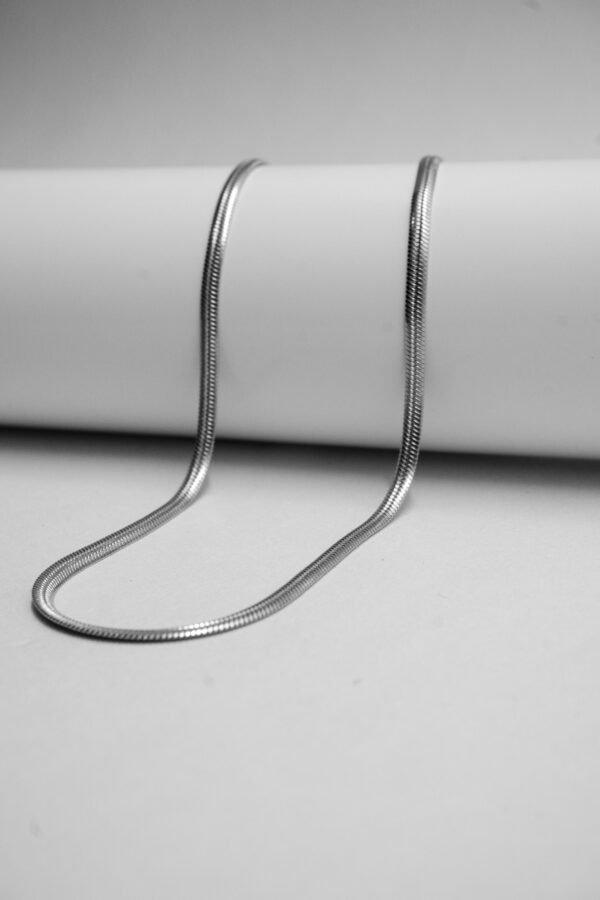 Classic Silver Snake Chain – Unisex Minimal Necklace