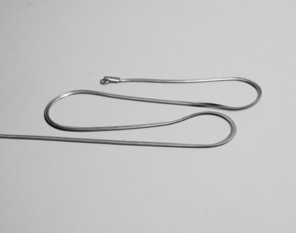 Classic Silver Snake Chain – Unisex Minimal Necklace - Image 3