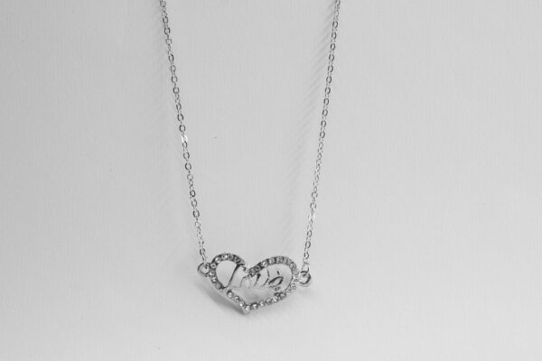 Silver “Love” Heart Necklace – Elegant Symbol of Romance