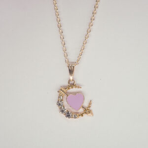 Cupid's Heart Pendant Necklace – Lavender Love Edition