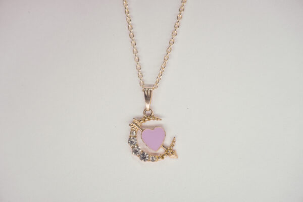 Cupid's Heart Pendant Necklace – Lavender Love Edition