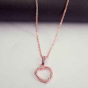 Elegant Rose Gold Heart Pendant Necklace