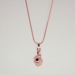 Rose Gold Infinity Drop Pendant Necklace