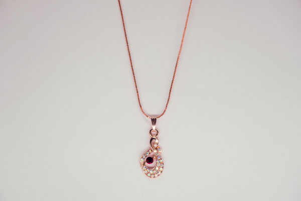 Rose Gold Infinity Drop Pendant Necklace