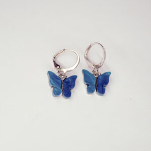 Charming Blue Butterfly Dangle Earrings