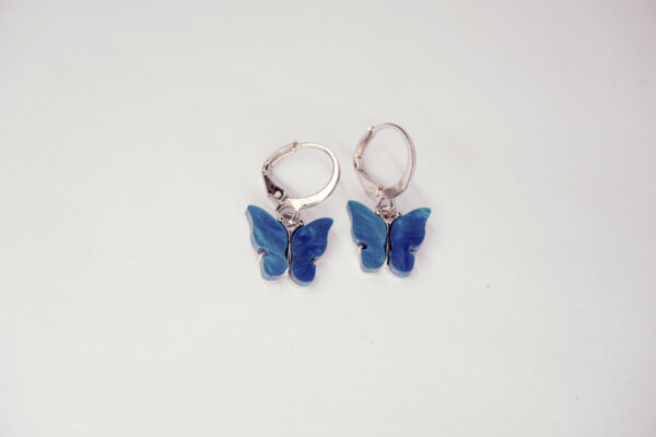 Charming Blue Butterfly Dangle Earrings
