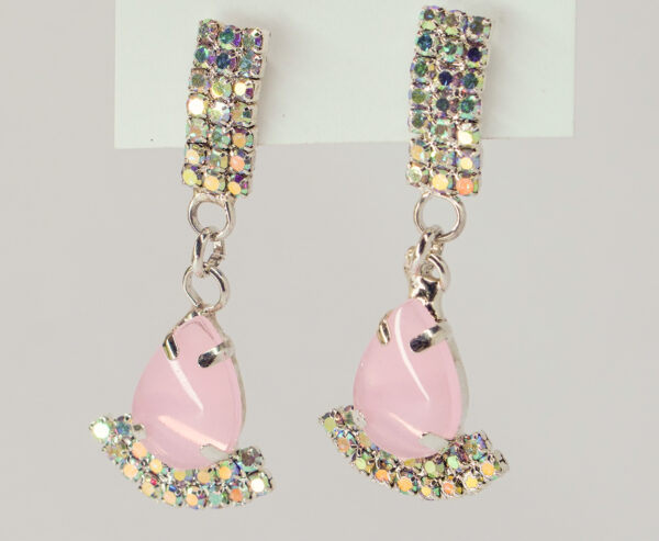 Sparkling Blush Drop Earrings