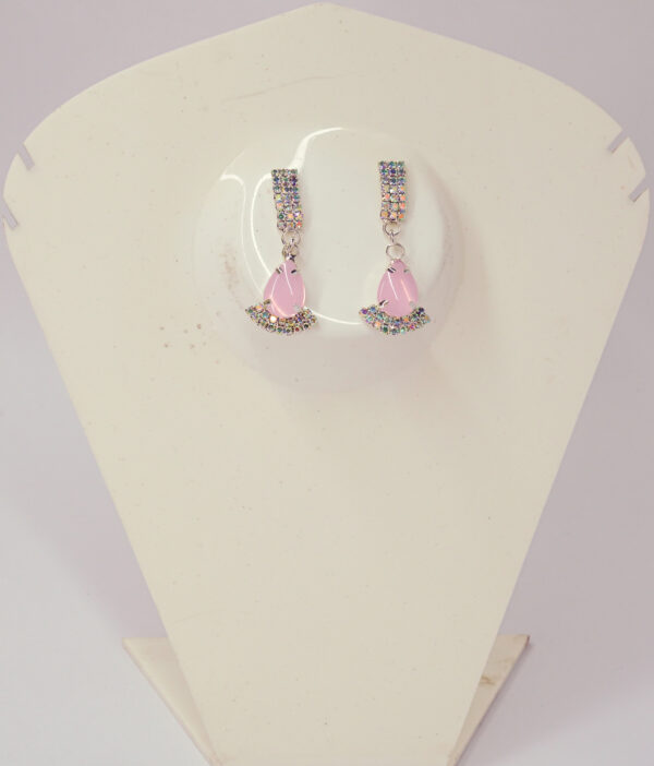 Sparkling Blush Drop Earrings - Image 2