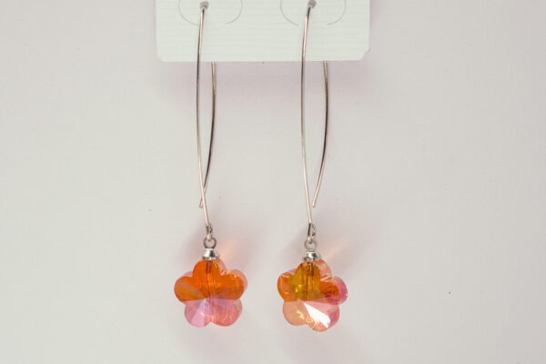 Sunset Bloom Drop Earrings - Image 2